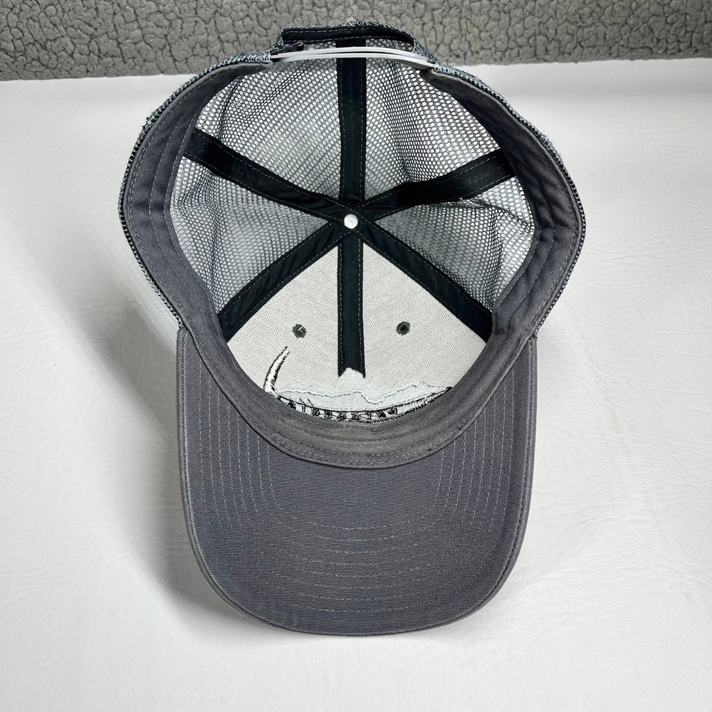 Patagonia Mens Gray Mountain Ice Axe Graphic Trucker Hat Snapback Mesh Cap - Picture 6 of 7
